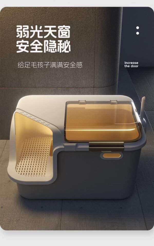 Angie·TrackScoop走廊式貓砂盆全封閉超大號防外濺除臭防臭貓沙盆特大迴廊式貓廁所 - 图片 9