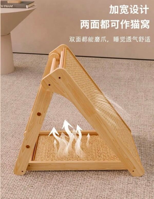 Angie·貓抓板貓窩一體式耐磨不掉屑實木貓爬架佔地劍麻墊貓抓墊貓咪爬架 - 图片 3