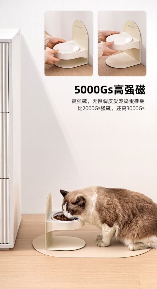 Angie· ComfyChin 寵物餵食碗高度可調節護頸狗食盆狗盆貓咪貓碗陶瓷碗貓食盆 - 图片 6