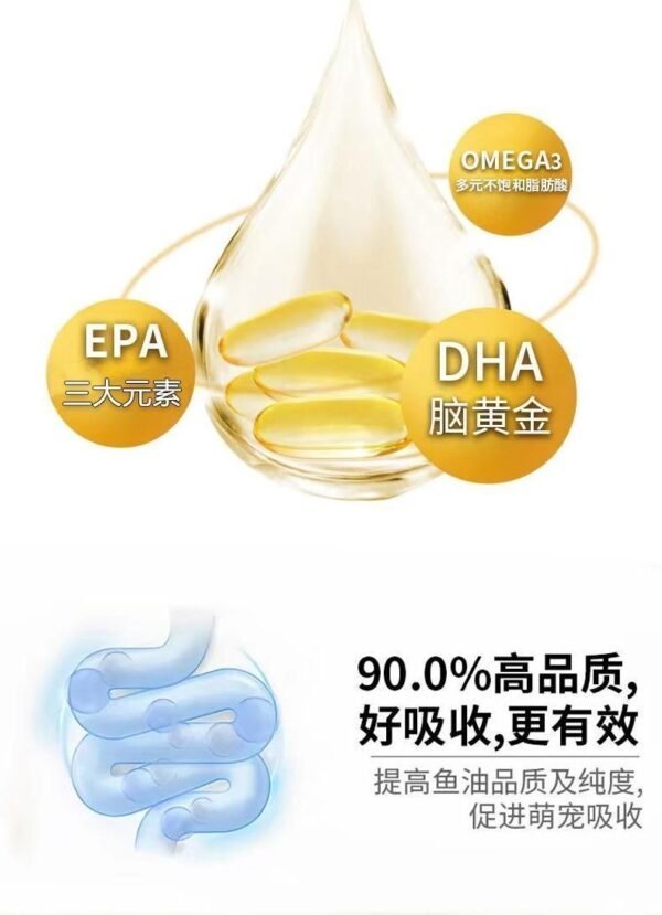 Angie·FurFluence魚油軟膠囊貓咪狗狗寵物魚油犬貓通用明眸益腦美毛營養通用型 - 图片 4