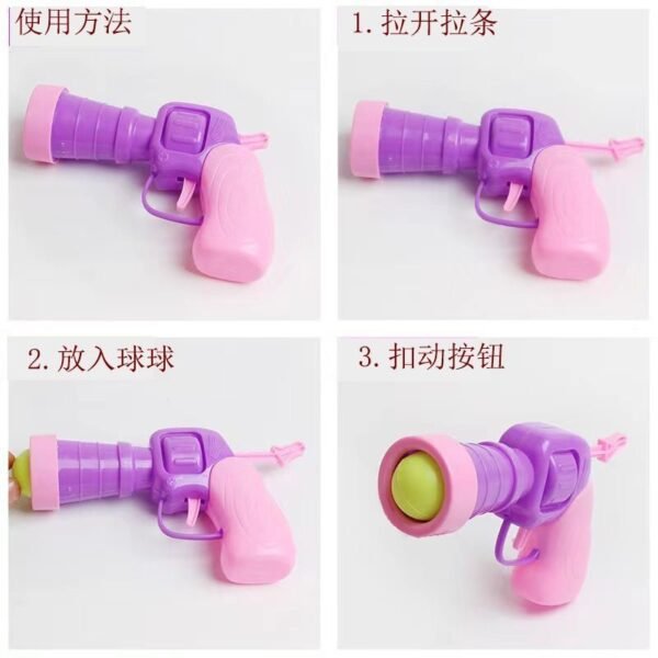 Angie· FloofBall貓咪毛絨球發射器發射槍玩具解悶毛絨球七彩色彈力逗貓玩具靜音球 - 图片 6