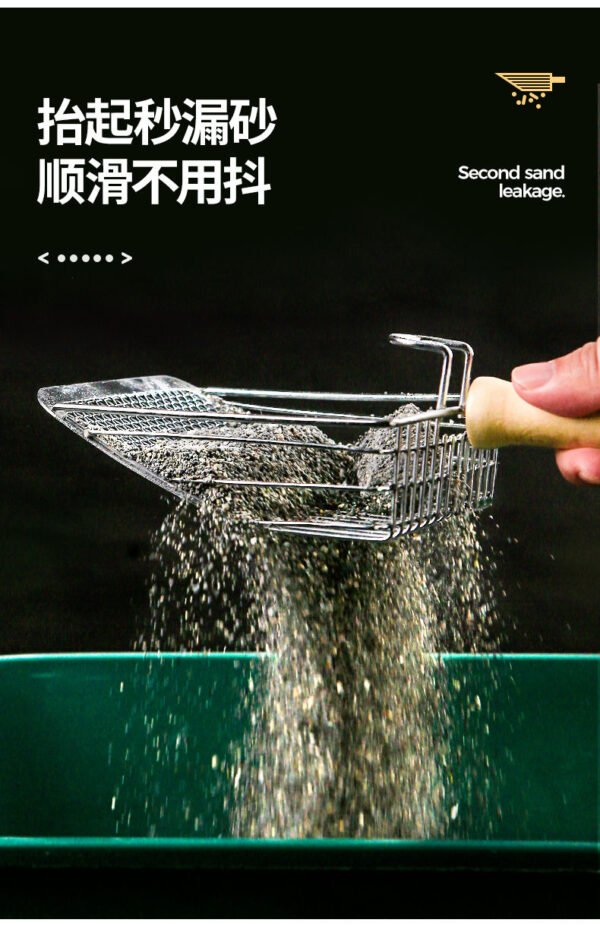 Angie·LitterHero金屬大號豆腐小孔二合一貓咪鏟子神器非不鏽鋼細孔膨潤土礦砂沙貓 - 图片 6
