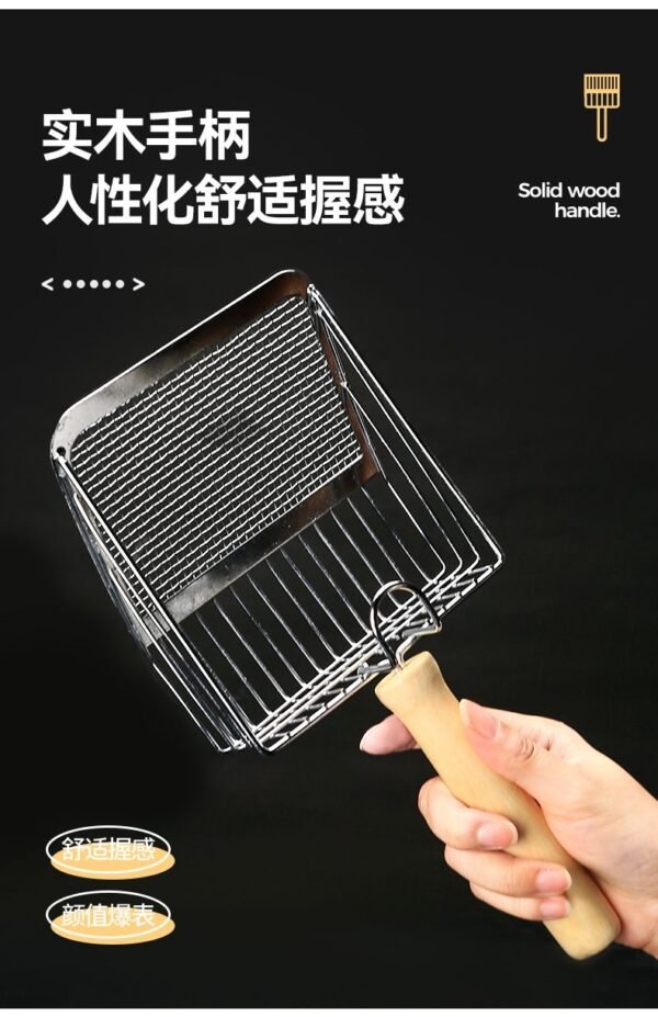 Angie·LitterHero金屬大號豆腐小孔二合一貓咪鏟子神器非不鏽鋼細孔膨潤土礦砂沙貓 - 图片 9