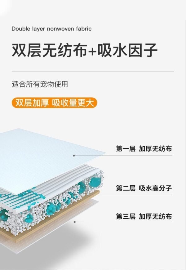 Angie·QuickPee Mats狗狗尿墊養寵裝備瞬吸速乾防漏加厚尿片一次性吸尿紙雙層吸濕鎖水 - 图片 7
