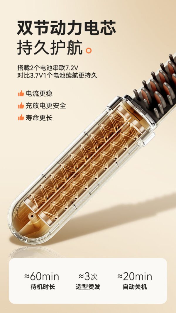 Angie·AirSleek無線直發梳負離子捲髮棒護髮不傷發便攜持久造型美髮宿舍可用充電 - 图片 4