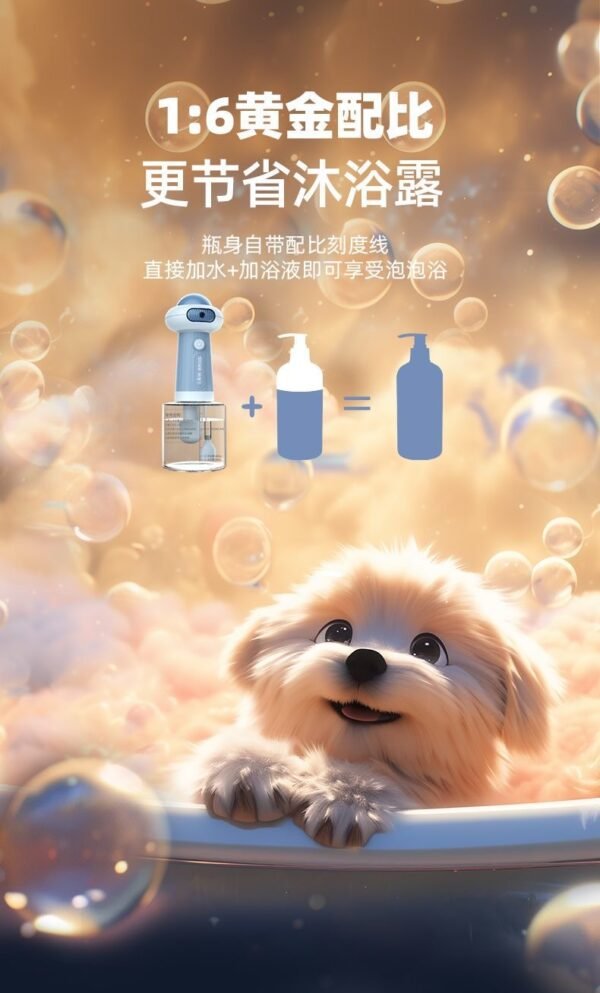 Angie· FoamFun泡泡機貓咪狗狗沐浴洗澡一鍵出泡正品磁吸自動沐浴起泡機 - 图片 4
