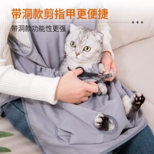 Angie·新款貓咪窩擼貓圍兜貓窩出行高顏值斜挎貓包擼貓圍裙擼貓專用衣服
