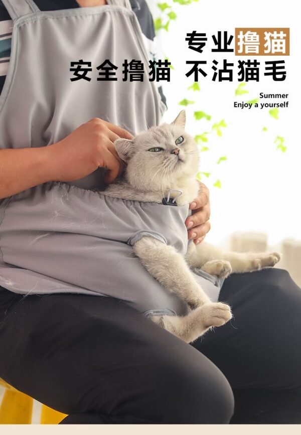 Angie·新款貓咪窩擼貓圍兜貓窩出行高顏值斜挎貓包擼貓圍裙擼貓專用衣服 - 图片 2