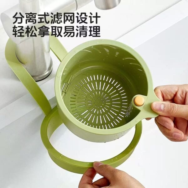 Angie.可掛式水槽洗菜過濾收納家用殘渣置物架瀝水廚房食物殘渣發完 - 图片 4