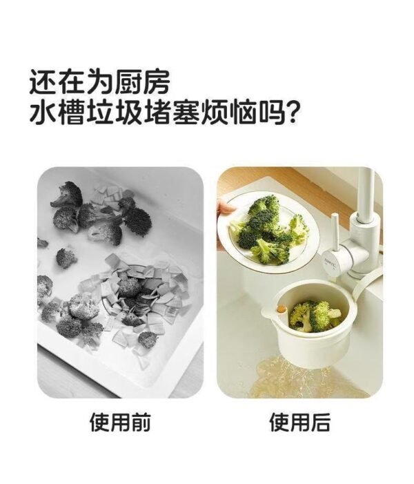 Angie.可掛式水槽洗菜過濾收納家用殘渣置物架瀝水廚房食物殘渣發完 - 图片 6