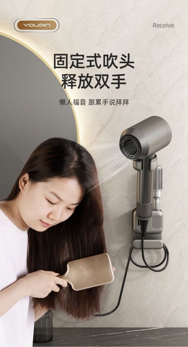 Angie.優勤吹風機懶人支架免打孔壁掛式吹風機置物架解放雙手電吹風掛架 - 图片 10