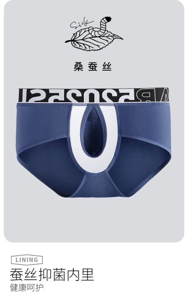 Angie.Dragon Briefs男士舒適透氣運動平角內褲男生薄款中腰潮流三角短褲 - 图片 4